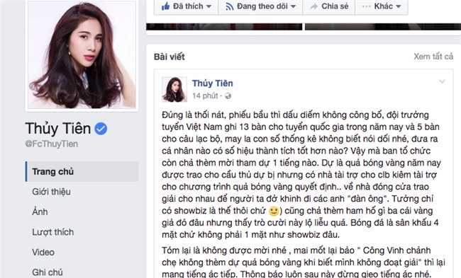 Công Vinh “nhắc khéo” Thủy Tiên