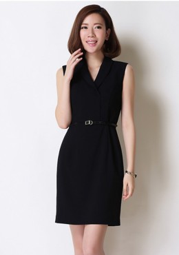 LD643 Đầm layer cổ bẻ