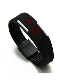 នាឡិកា LED ជាមួយនឹងខ្សែដៃ Silicone