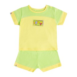 Bộ đồ cài vai phối tay ngắn Vườn Xuân