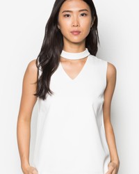 Áo Kiểu Cổ Cao Cut Out