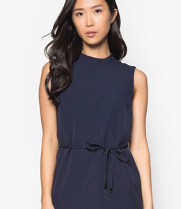 Áo Kiểu Cổ Cao Thắt Lưng Eo