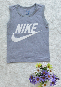 Áo Bé Trai Ba Lỗ Nike In Nhí Xám 