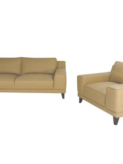 Sofa da Malaysia 3 +1 +1, màu khaki