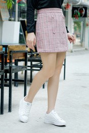 Chân váy chữ A caro