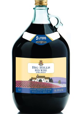 Big Hills Semi Sweet Red Wine 5L