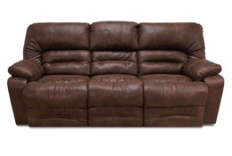 Chocolate Brown Microfiber Power Reclining Sofa - Legacy