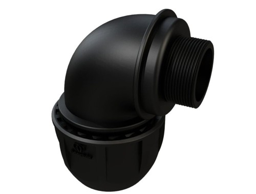 កែងមួលធ្មេញក្រៅ-Compression Male Elbow