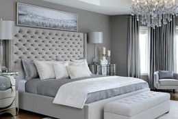 Modern Blue and White Bedroom Interior Design