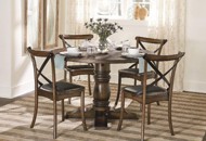 5 Piece Dining Set - Transitional Braxton Chestnut