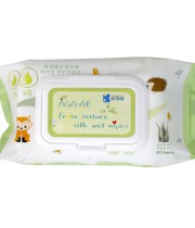  ក្រដាសជូតសើមធម្មជាតិ 100 សន្លឹក