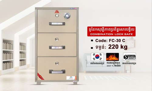 ទូដែកសុវត្ថិភាពសោរបង្វិល Code: FC-30 ទម្ងន់ : 220Kg