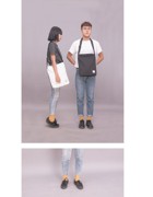 Naa Messenger Bag in White and Black Strap