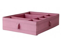 Hộp chia ngăn tủ Skubb màu đen, xanh tím IKEA