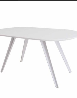 Bàn ăn chân kim loại, mặt gỗ