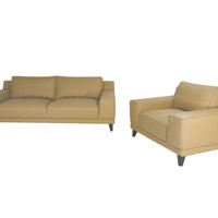 Sofa da Malaysia 3 +1 +1, màu khaki