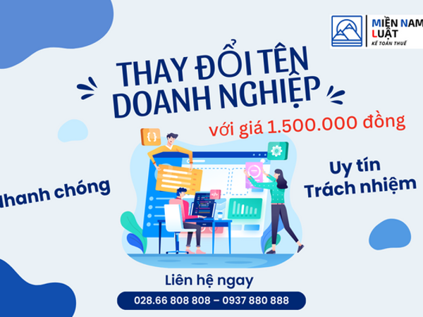 Dịch Vụ Thay Đổi Tên Công Ty Trọn Gói-1.500.000đ | Không Phát Sinh Chi Phí