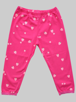 Quần Legging Bé Gái In Dâu Hồng 