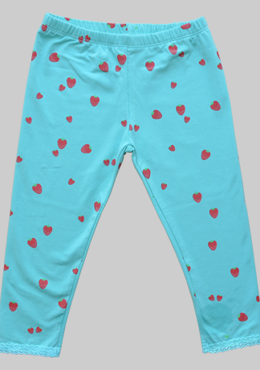 Quần Legging Bé Gái In Dâu Xanh Ngọc 