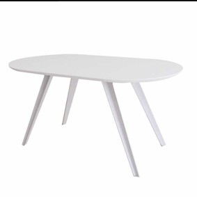 Bàn ăn chân kim loại, mặt gỗ