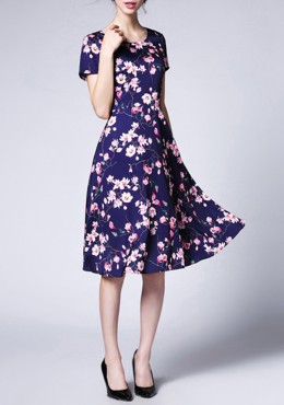 LD653 Đầm hoa voan lụa