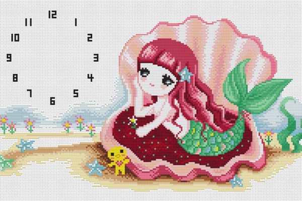 Tranh thêu chữ thập cô gái