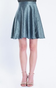 Váy Metalic Dập Nổi Màu Xanh Rêu