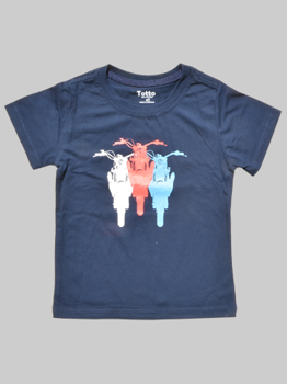 Áo Bé Trai In Xe Moto Chất Cotton Mềm Mát Đại Xanh Đen