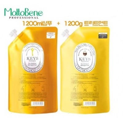 DẦU GỘI HẤP KEYS C MOLTOBENE PHỤC HỒI TÓC HƯ TỔN 1000ML X2