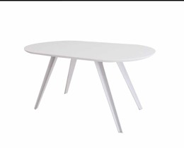 Bàn ăn chân kim loại, mặt gỗ