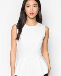 Áo Kiểu Peplum Trắng