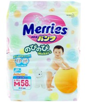 Merries M ខោកន្ទប 6-11kg 58 ដុំ