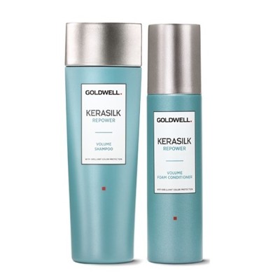 GỘI XẢ DẠNG BỌT TĂNG PHỒNG GOLDWELL KERASILK 250ML 