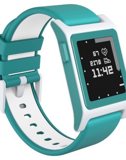 Đồng hồ thông minh Pebble 2 HR - Aqua/White