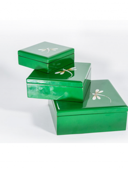 Bộ 3 hộp Chuồn chuồn sơn mài