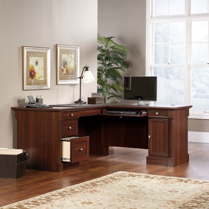 L Shaped Cherry Corner Desk Palladia