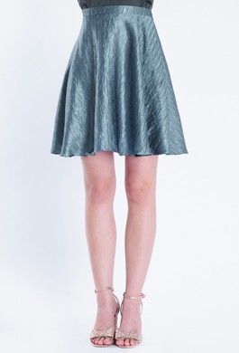 Váy Metalic Dập Nổi Màu Xanh Rêu