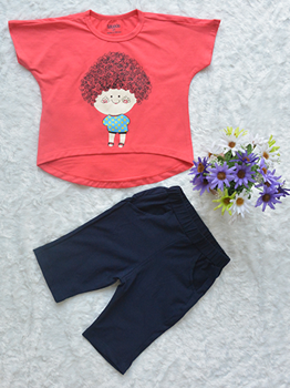 Đồ Bộ Bé Gái Búp Bê Hồng Dâu Nhí 