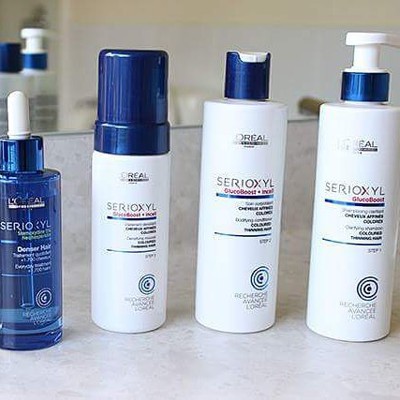 KIT SERIOXYL FULLER LOREAL CHO MÁI TÓC DÀY HƠN NGAY LẬP TỨC 