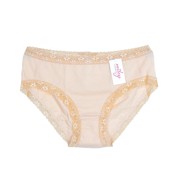 Quần lót bầu Miley viền ren nhỏ, size L, Kem