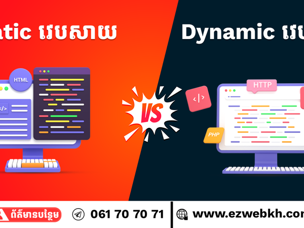 ភាពខុសគ្នារវាង​ Dynamic​ និង Static វេបសាយ