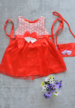 Đầm Lưới Bé Gái Túi Đeo Xuân Đỏ 