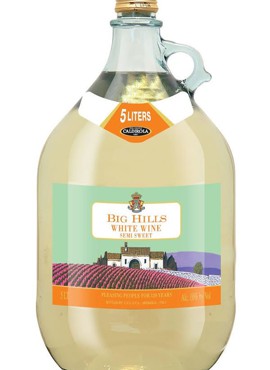Big Hills Semi Sweet White Wine 5L