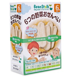   BÁNH GẠO RAU CỦ BEAN STALK 20G 6M