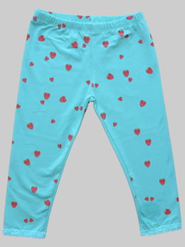 Quần Legging Bé Gái In Dâu Xanh Ngọc 