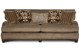 Mink Brown Contemporary Traditional Sofa - Prodigy