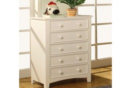 White 5-Drawer Chest of Drawers