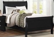 Black Twin Sleigh Bed - Mayville