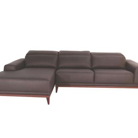 Sofa da Malaysia góc trái , màu socola 