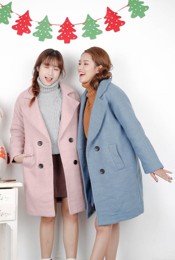 áo khoác dạ hàn quốc ( xanh ngọc , hồng )